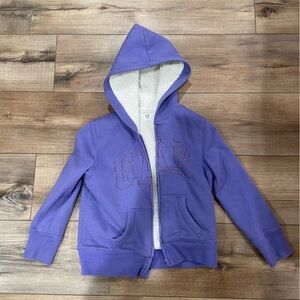 GAP Kids Lavender Sherpa Lined Hoodie